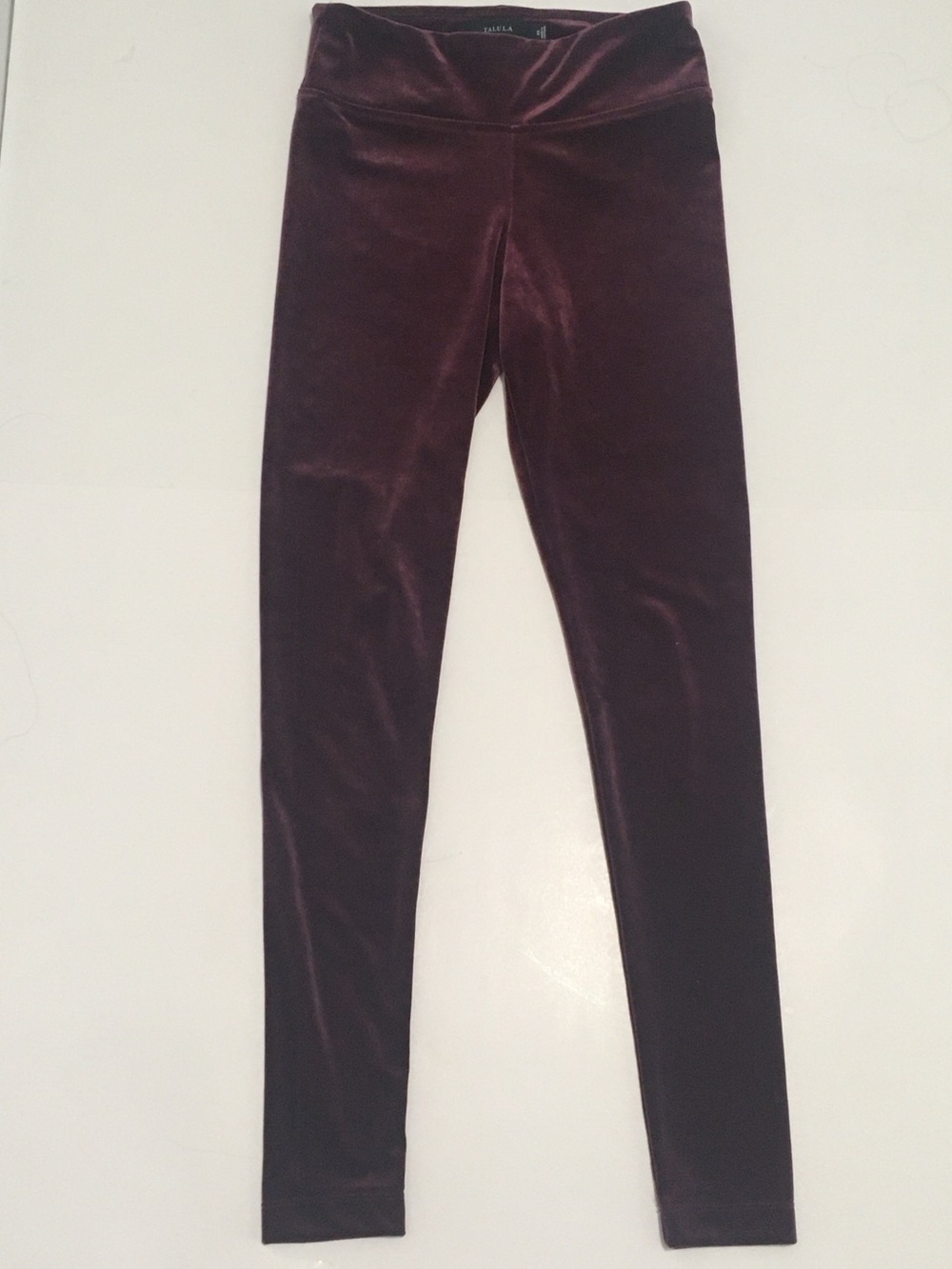Preowned Talula Velvet Leggings - Burgundy Women's XS great condition tights